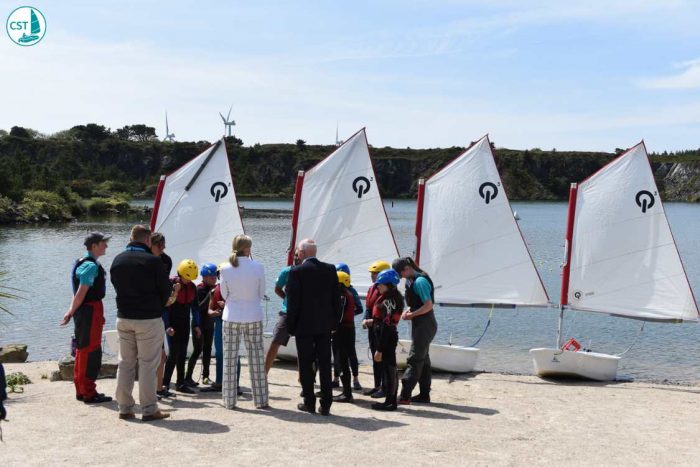 Her Royal Highness meets children who have been sailing on Trevassack Lake, Children's Sailing Trust