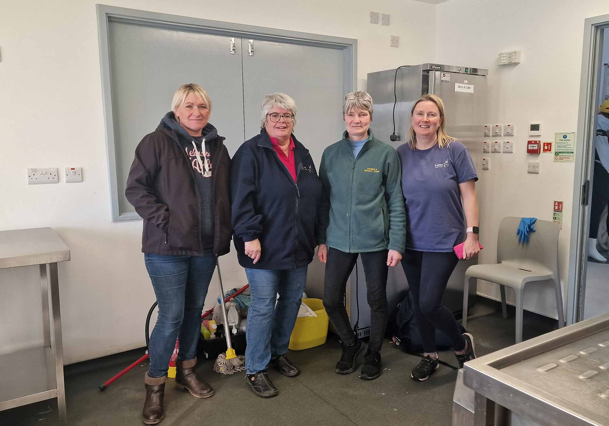 Lovats team in the lovely clean kitchen
