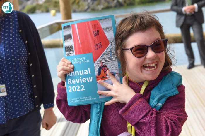 Lovely Olivia, cover star of Children's Sailing Trust